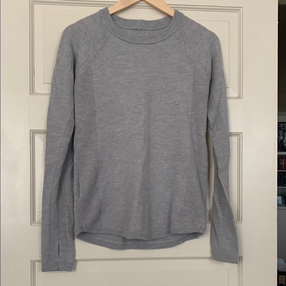 lululemon athletica Gray Classic Crew Neck Sweater